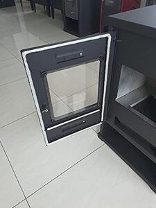 Krbová kamna A+ EKO 96175, antracitová barva, dřevěná, výkon 10,2 kW. Krbová kamna, kamna s dlouhým hořením, kamna do dílny, švédská kamna, kamna do chaty, topná kamna. Výška 79 cm, šířka 50 cm, hloubka 42 cm, hmotnost 64 kg