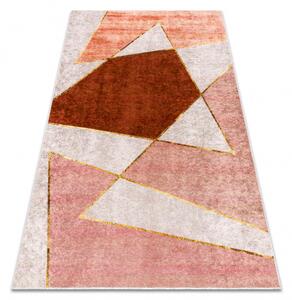 Makro Abra Kusový koberec pratelný MIRO 52097.802 Geometrický protiskluzový růžový Rozměr: 80x150 cm