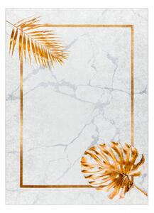Makro Abra Kusový koberec pratelný MIRO 51518.806 Listí protiskluzový šedý zlatý Rozměr: 120x170 cm