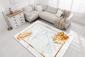 Makro Abra Kusový koberec pratelný MIRO 51518.806 Listí protiskluzový šedý zlatý Rozměr: 120x170 cm