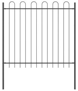 Plotový panel 6,8 x 1,5 m, šedá barva, ocel s práškovým nástřikem, 4 kusy. Kovový plotový panel jako clona pro terasu a pozemek, s nerezovým pletivem a stabilními sloupky, určený pro dlouhodobé použití venku