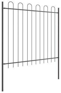 Plotový panel 6,8 x 1,5 m, šedá barva, ocel s práškovým nástřikem, 4 kusy. Kovový plotový panel jako clona pro terasu a pozemek, s nerezovým pletivem a stabilními sloupky, určený pro dlouhodobé použití venku