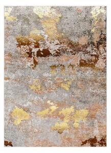 Makro Abra Kusový koberec pratelný MIRO 51463.802 Abstraktní protiskluzový šedý zlatý Rozměr: 80x150 cm