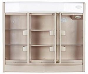 Zrcadlová skříňka Saphir s LED osvětlením, šířka 60 cm, plastová, barva Bahama Beige, včetně zásuvky