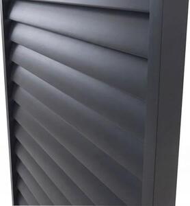 Lamelová stěna pro pergolu | Šířka x Výška 220x90 | Lamelový panel, boční stěna, modulární systém | Barva: antracit | Materiál: hliník