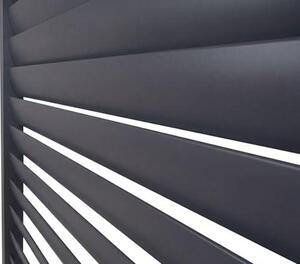 Lamelová stěna pro pergolu | Šířka x Výška 220x90 | Lamelový panel, boční stěna, modulární systém | Barva: antracit | Materiál: hliník