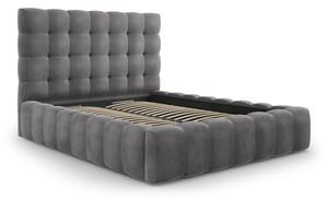 Šedá čalouněná dvoulůžková postel s úložným prostorem s roštem 140x200 cm Bali – Cosmopolitan Design