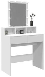 Kosmetický stolek s LED osvětlením, bílý, 80x41x144,5 cm. Moderní toaletní stolek do ložnice