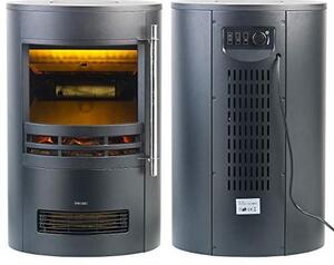 Elektrický krb: Designový elektrický krb s 3D efektem plamene, 2 úrovně vytápění, 2000 W (elektrický ohřívač, elektrický krb s 3D efektem plamene, LED)