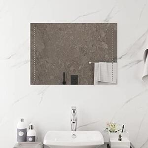 LED zrcadlo do koupelny s rámem z laku, rozměry 50x70 cm, stupeň krytí IP65, USB port, vodotěsné, vhodné do koupelen, jako kosmetické zrcadlo a pro líčení, lze použít i v předsíni