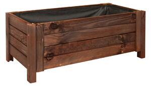 Vingo Dřevěný truhlík na terasu – hnědý, 79 x 39 x 30 cm