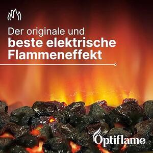 Elektrokrb Optiflame Tango – Volně stojící elektrický krb s imitací uhlí – LED efekt plamenů – Nastavitelný výkon topení – Termostat a dálkové ovládání