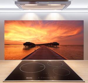 Panel do kuchyně Maledivy bungalovy pksh-80965646