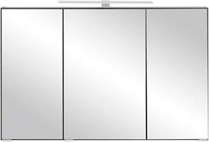 Koupelnová skříňka šířky 100 cm, barva grafit, s LED osvětlením, rozměry: cca 100/64/20 cm