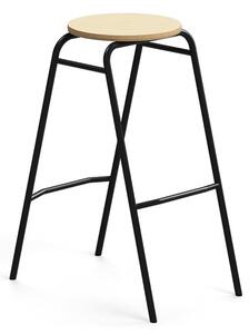AJ Produkty Barová stolička ALTUS, výška 790 mm, antracitová/bříza