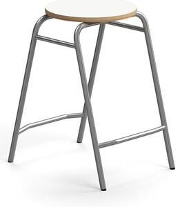 AJ Produkty Stolička ALTUS, výška 590 mm, stříbrná/bílá