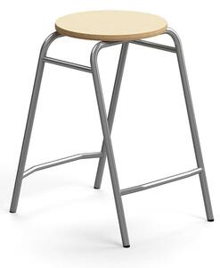 AJ Produkty Stolička ALTUS, výška 590 mm, stříbrná/bříza