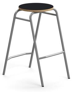 AJ Produkty Barová stolička ALTUS, výška 690 mm, stříbrná/antracitová