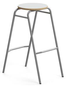 AJ Produkty Barová stolička ALTUS, výška 790 mm, stříbrná/šedá