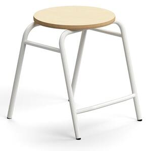 AJ Produkty Stolička ALTUS, výška 440 mm, bílá/bříza