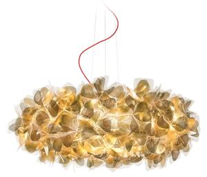 Závěsná svítidlo Slamp, Clizia Mama Non Mama, stmívatelné, Zlatá / mosazná, Obývací pokoj, Plast, Design