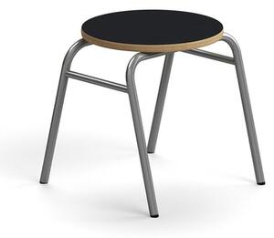 AJ Produkty Stolička ALTUS, výška 380 mm, stříbrná/antracitová
