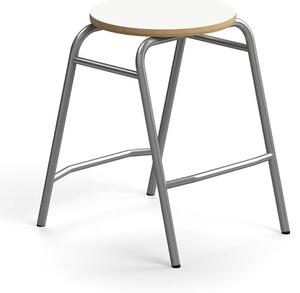 AJ Produkty Stolička ALTUS, výška 510 mm, stříbrná/bílá