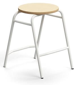 AJ Produkty Stolička ALTUS, výška 510 mm, bílá/bříza