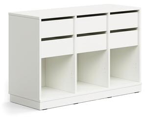 AJ Produkty Skříňka CASPER, 6 zásuvek, 3 přihrádky, sokl, bílá