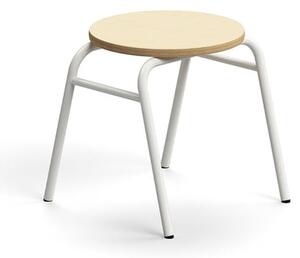 AJ Produkty Stolička ALTUS, výška 380 mm, bílá/bříza