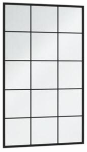 Zrcadlo na zeď, sada 3 kusů, černá barva, rozměry 100x60 cm, kovový rám. Velké dekorativní zrcadlo vhodné do předsíně, obývacího pokoje, ložnice nebo šatny. Obdélníkový tvar, moderní design. Zrcadlo se montuje na zeď