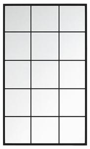 Zrcadlo na zeď, sada 3 kusů, černá barva, rozměry 100x60 cm, kovový rám. Velké dekorativní zrcadlo vhodné do předsíně, obývacího pokoje, ložnice nebo šatny. Obdélníkový tvar, moderní design. Zrcadlo se montuje na zeď