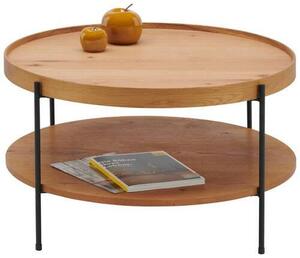 KONFERENČNÍ STOLEK, černá, barvy dubu, dřevo, kompozitní dřevo, 80/80/45 cm Hom`in - Konferenční stolky