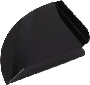QuickShopping - 2 kusy Nástěnné desky Doba použitelnosti rohu, Plovoucí rohová Doba použitelnosti, polokola z akrylu, 3x21x21cm, Černá, Pro obývací pokoj a ložnice Imitace