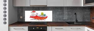 Panel do kuchyně Barevný krokodýl pksh-82374005