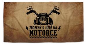 Sablio Ručník Zrozený k jízdě na motorce - 30x50 cm