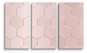 Sablio Obraz - 3-dílný Rose gold - 120x80 cm