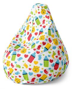 Sablio Sedací vak Pear Dětské obrázky - 70 x 95 x 15 cm