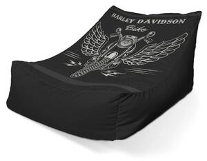 Sablio Sedací vak Lounge Harley-Davidson S křídly - 80 x 95 x 50 cm