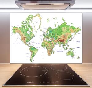 Dekorační panel sklo Mapa světa pksh-82821199