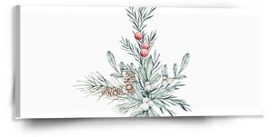 Sablio Vánoční obraz Zimní kytice - 110x50 cm