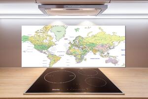 Dekorační panel sklo Mapa světa pksh-82821483