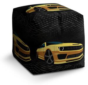 Sablio Taburet Cube Chevrolet Camaro Puntíky - 40x40x40 cm