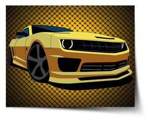 Sablio Plakát Chevrolet Camaro Žlutá mřížka - 60x40 cm