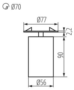 Kanlux 29310 - Podhledové bodové svítidlo CHIRO 1xGU10/35W/230V bílá