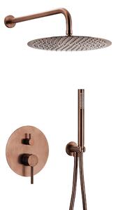 KFA Armatura Moza Rose Gold sprchová sada pod omítku s dešťovou sprchou měděná 5039-501-34