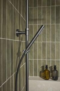 KFA Armatura Moza Gun Metal Grey sprchová sada na stěnu s termostatem s dešťovou sprchou grafitová 5736-920-61