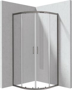 Deante Funkia Evo sprchový kout 90x90 cm půlkulatá grafitová /průhledné sklo KYP_D099P