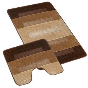 BELLATEX SADA BANY 60x100 + 60x50 cm - s výkrojem Hnědá sada 60x100, 60x50 cm