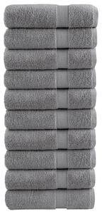 Prémiové ručníky SOLUND 10 ks šedé 50x100 cm 600 g/m² 137307